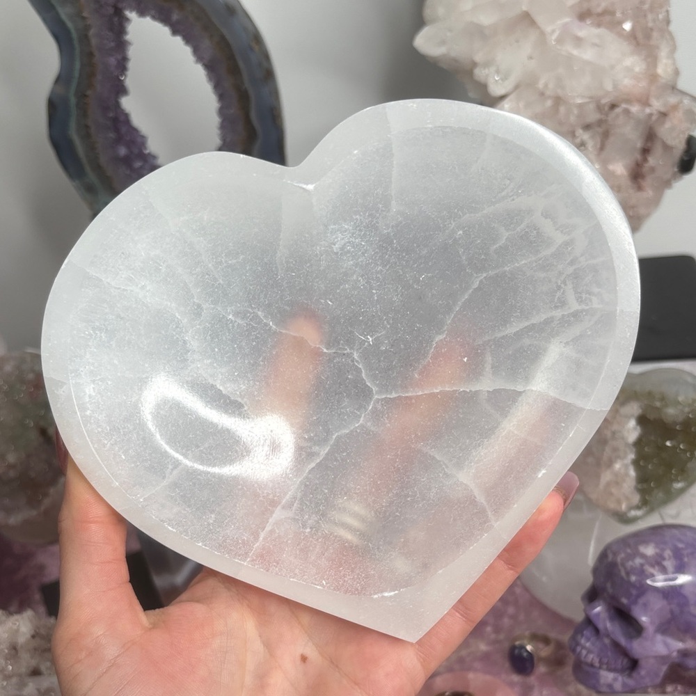 Large Square-Shaped Selenite Bowl SB01